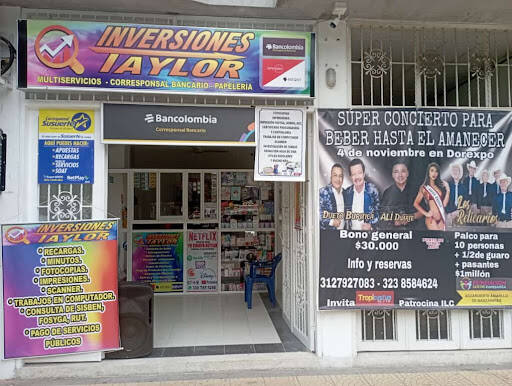 Negocio Corresponsal Bancario | Inversiones Taylor | Papelería