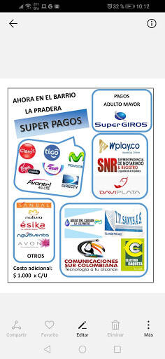 Negocio Super Pagos La Pradera